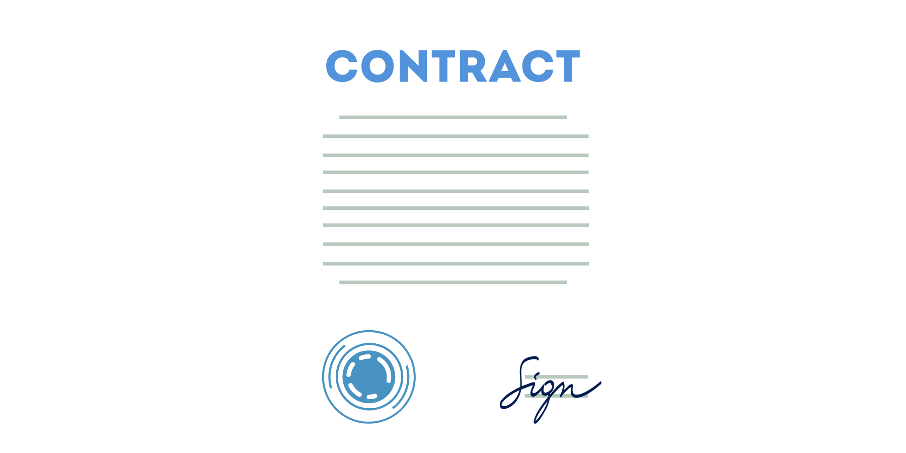 Sign and start working illustration